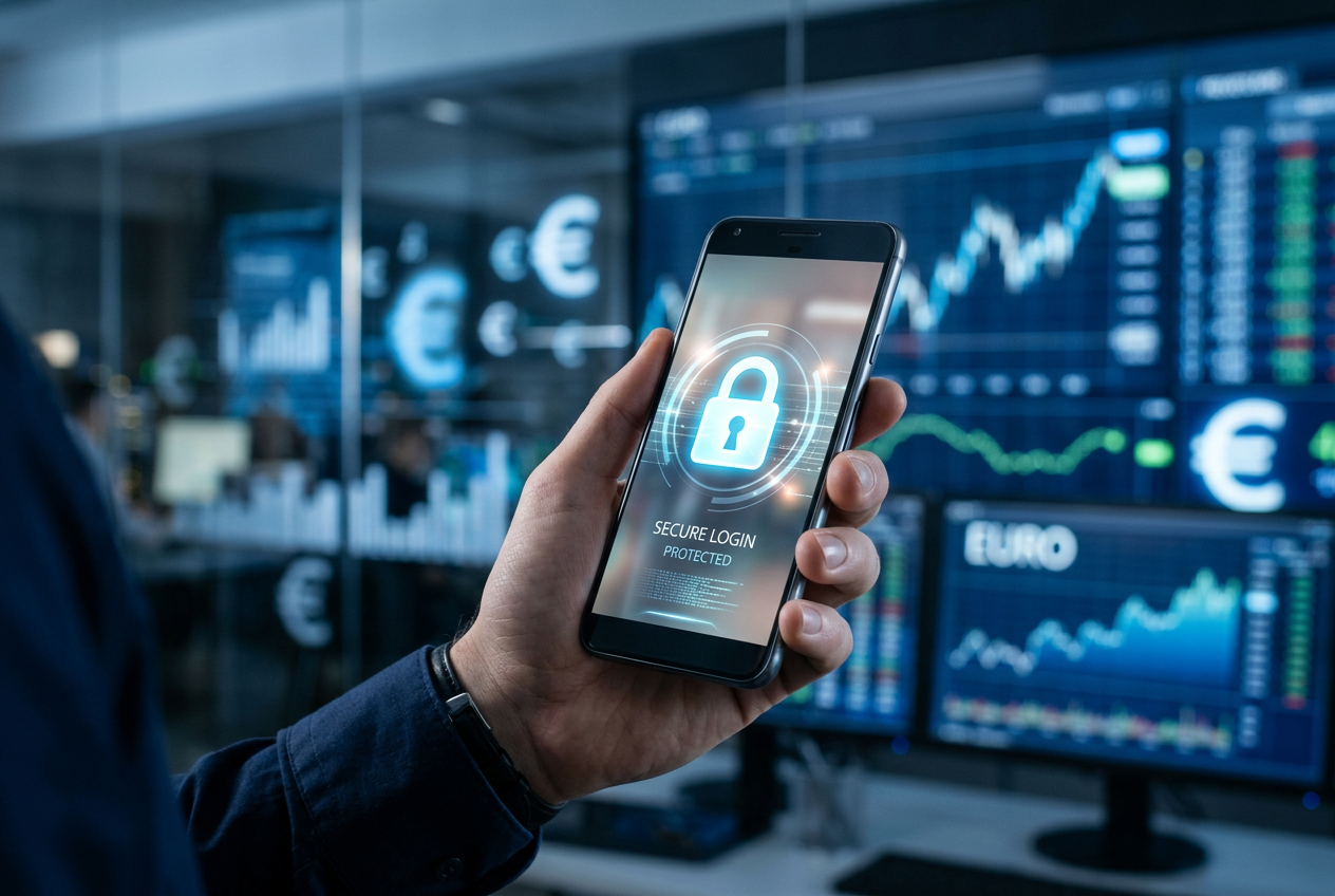 A conceptual image representing digital security and caution in online gambling.